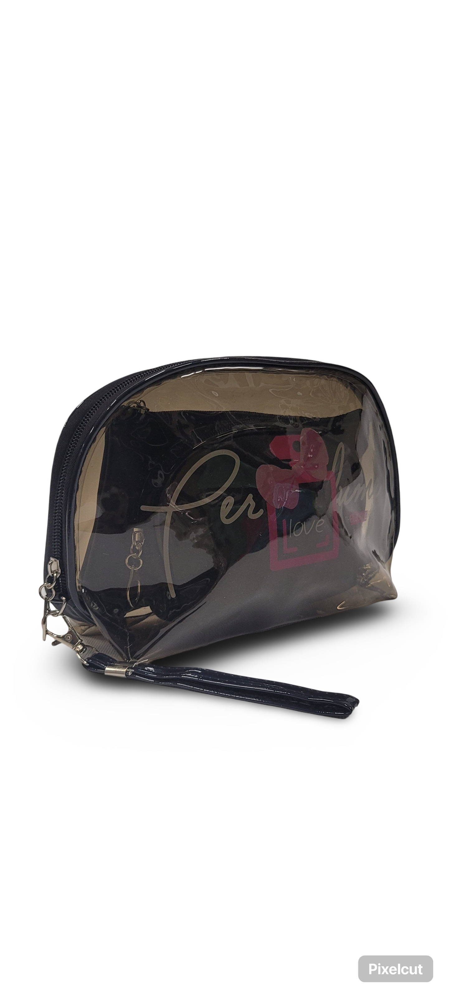 Make Up Pouch Black Perfume Love Print