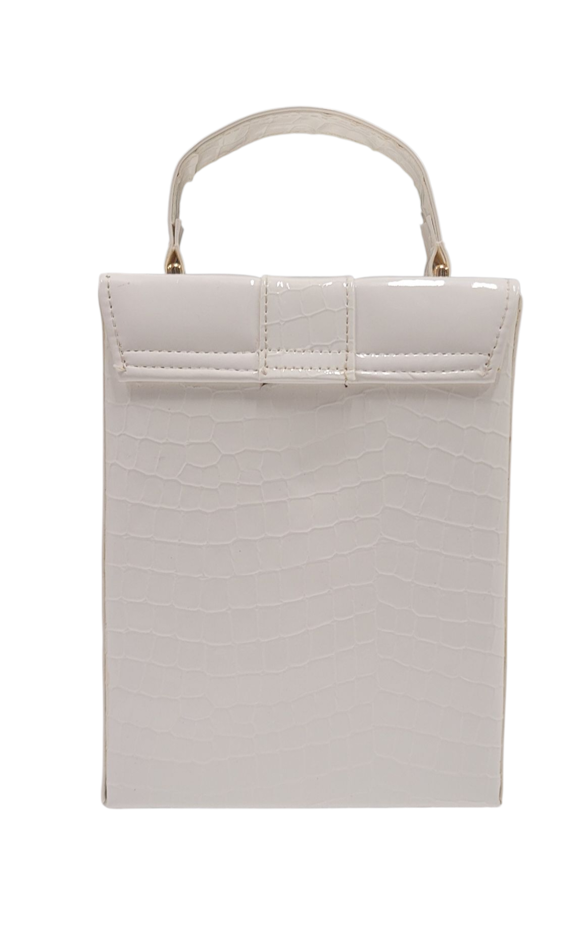 Cross Body Bag White Crocodile