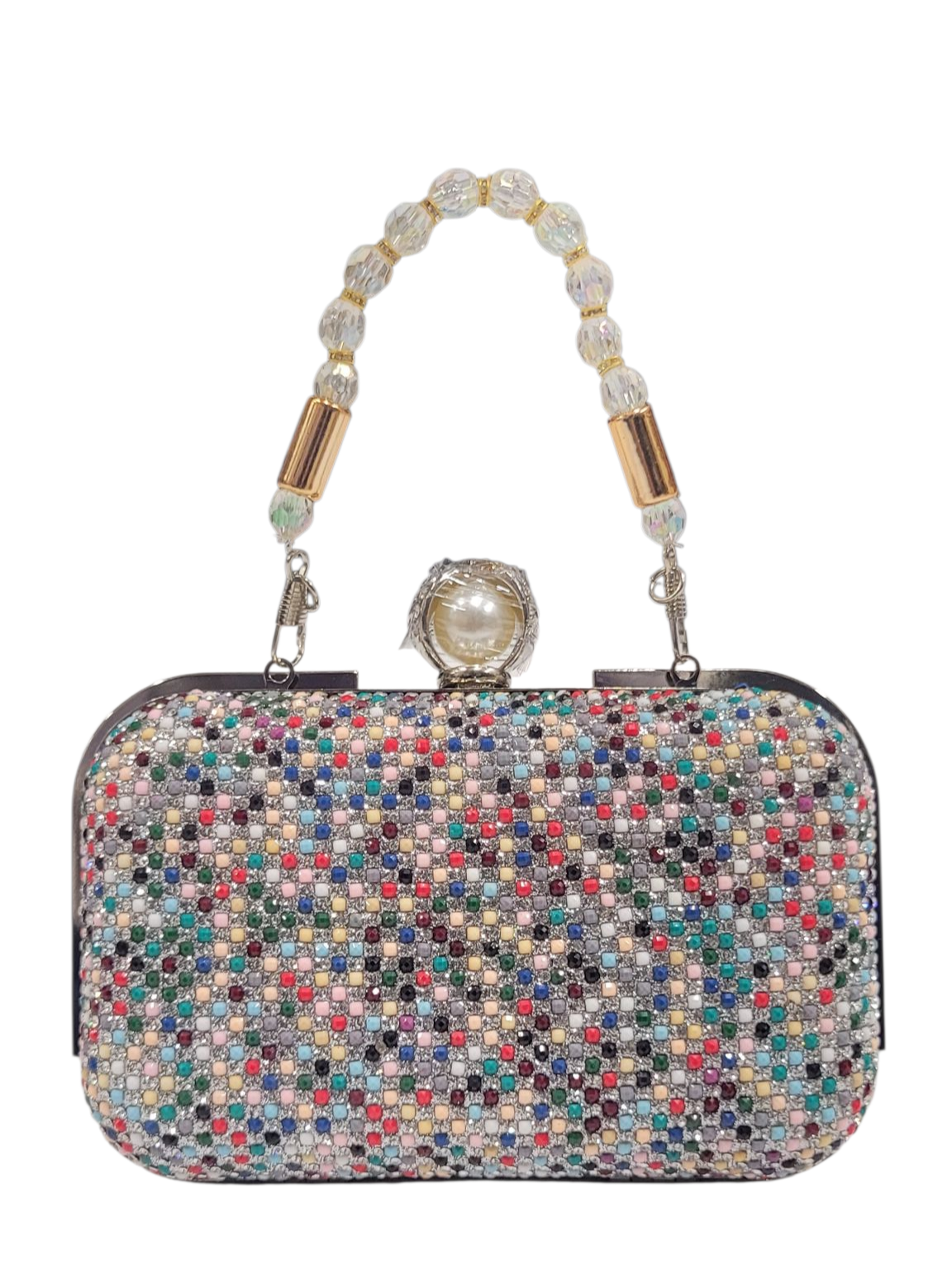 FANCY SILVER CLUTCH (LC-202)