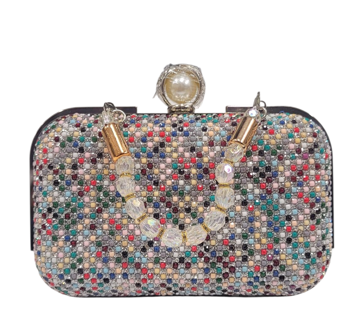 FANCY SILVER CLUTCH (LC-202)