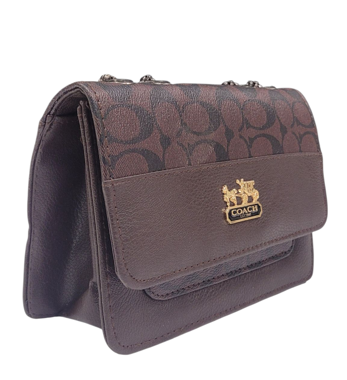 DARK BROWN COLOR COACH CROSS BODY BAG (LC-101)