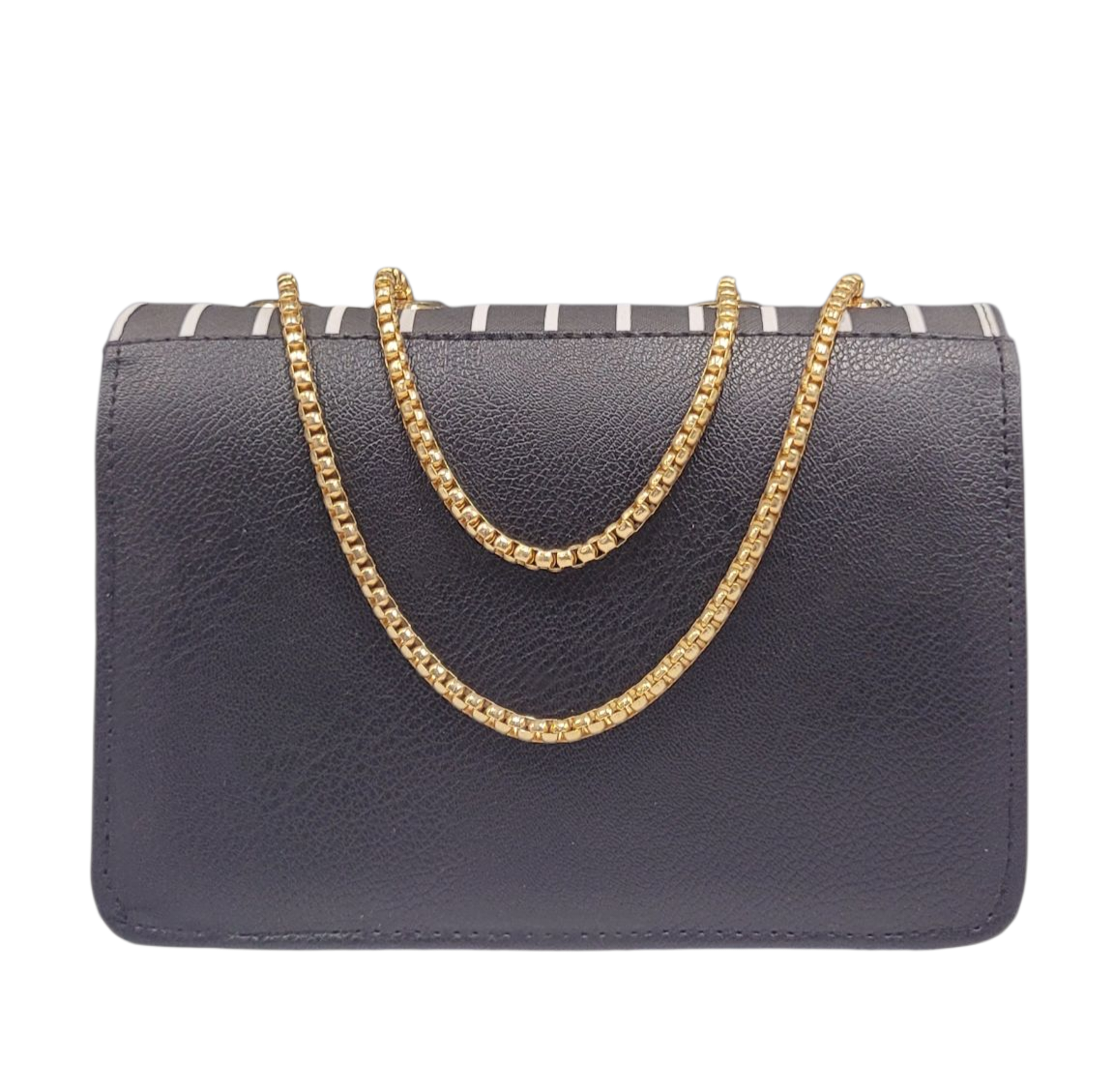 BLACK & WHITE LINING CROSS BODY BAG (LC-103)