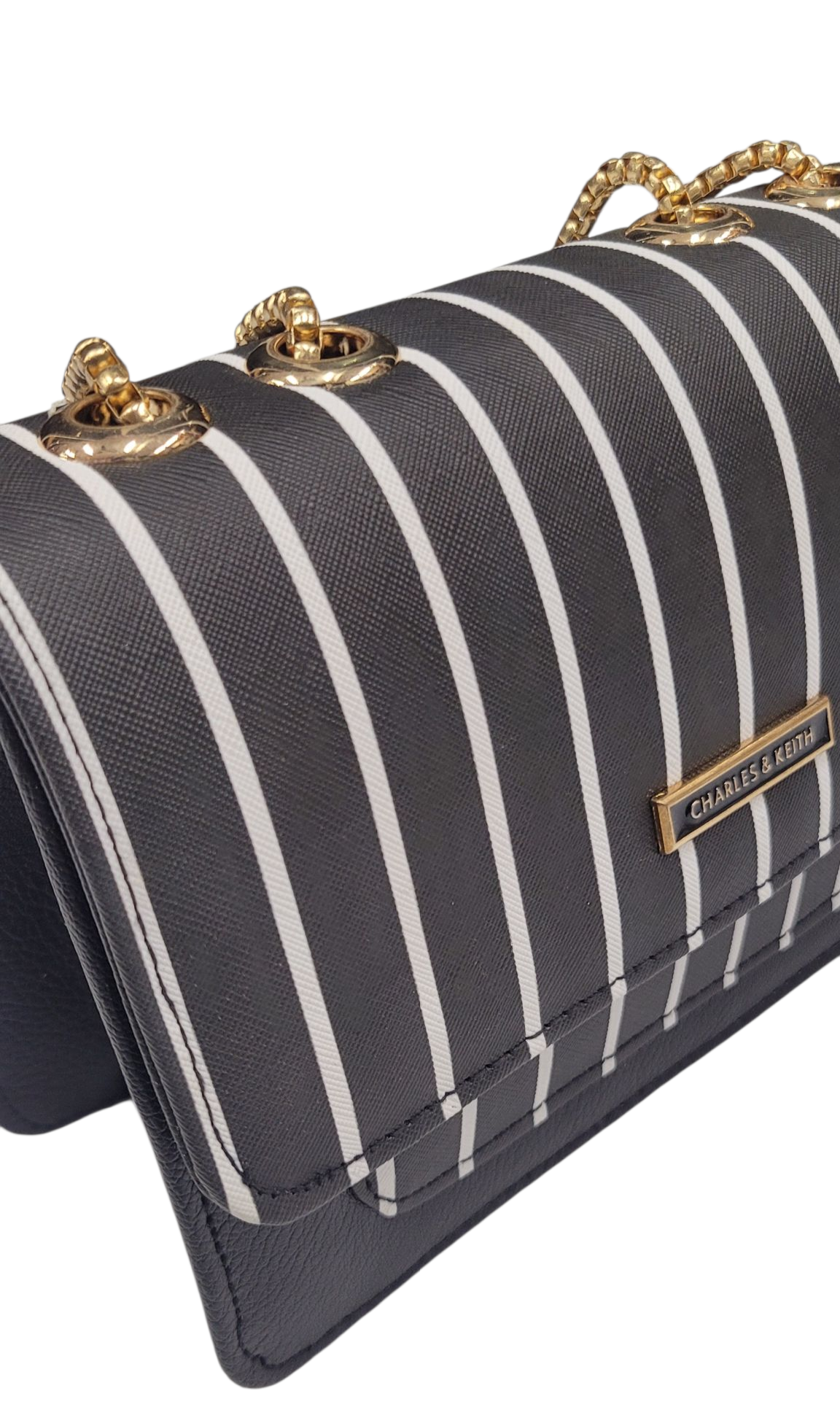 BLACK & WHITE LINING CROSS BODY BAG (LC-103)