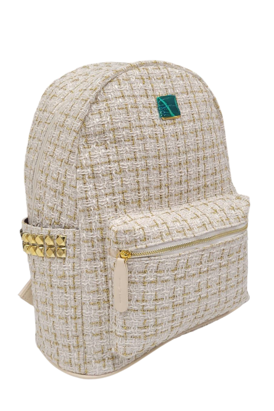 Backpack Jute Gold & White