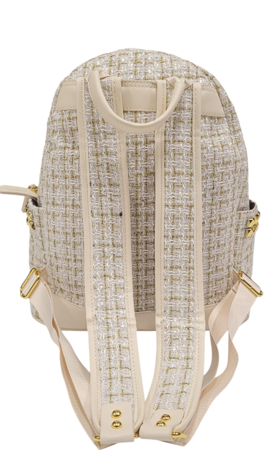 Backpack Jute Gold & White