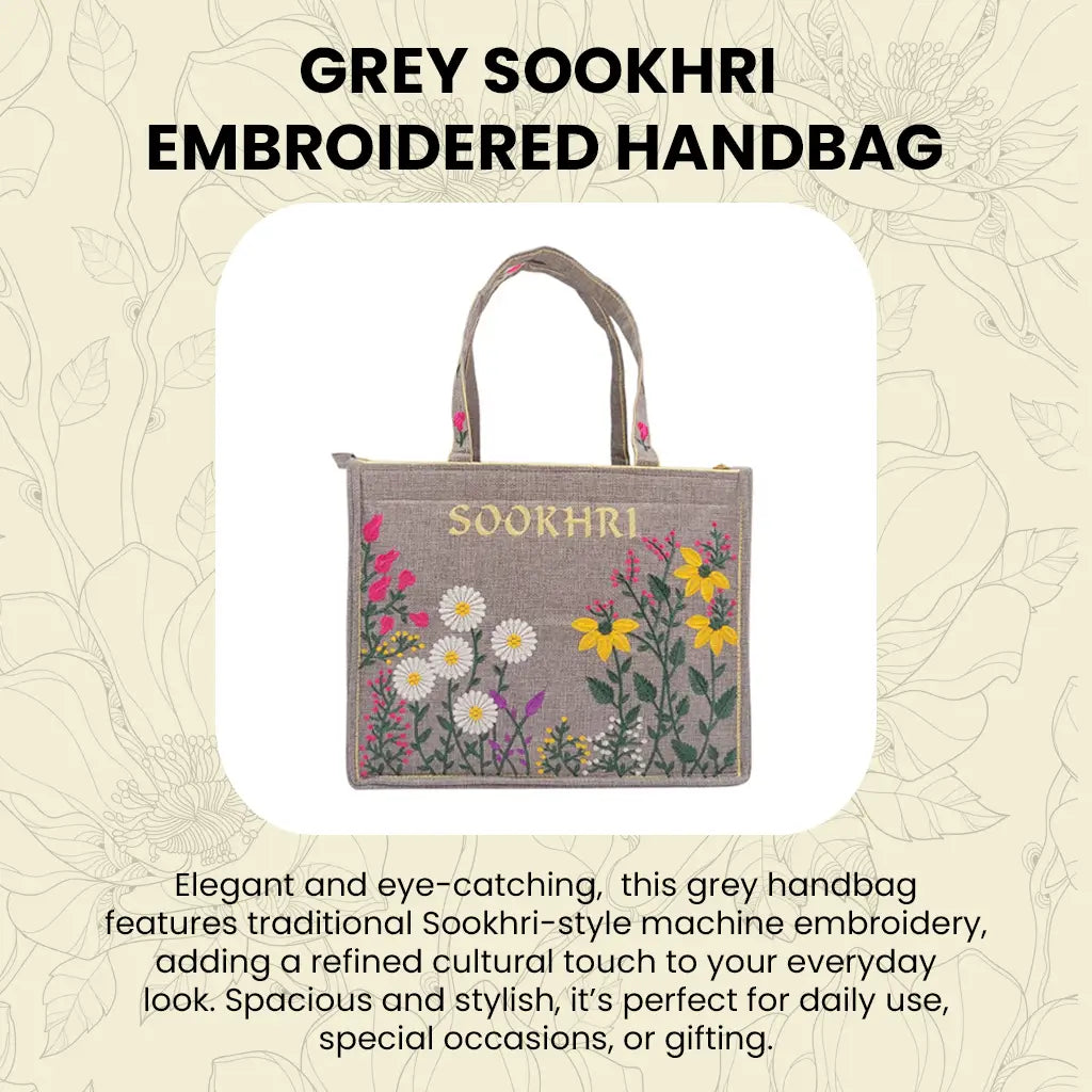 Hand Bag Sookhri Grey