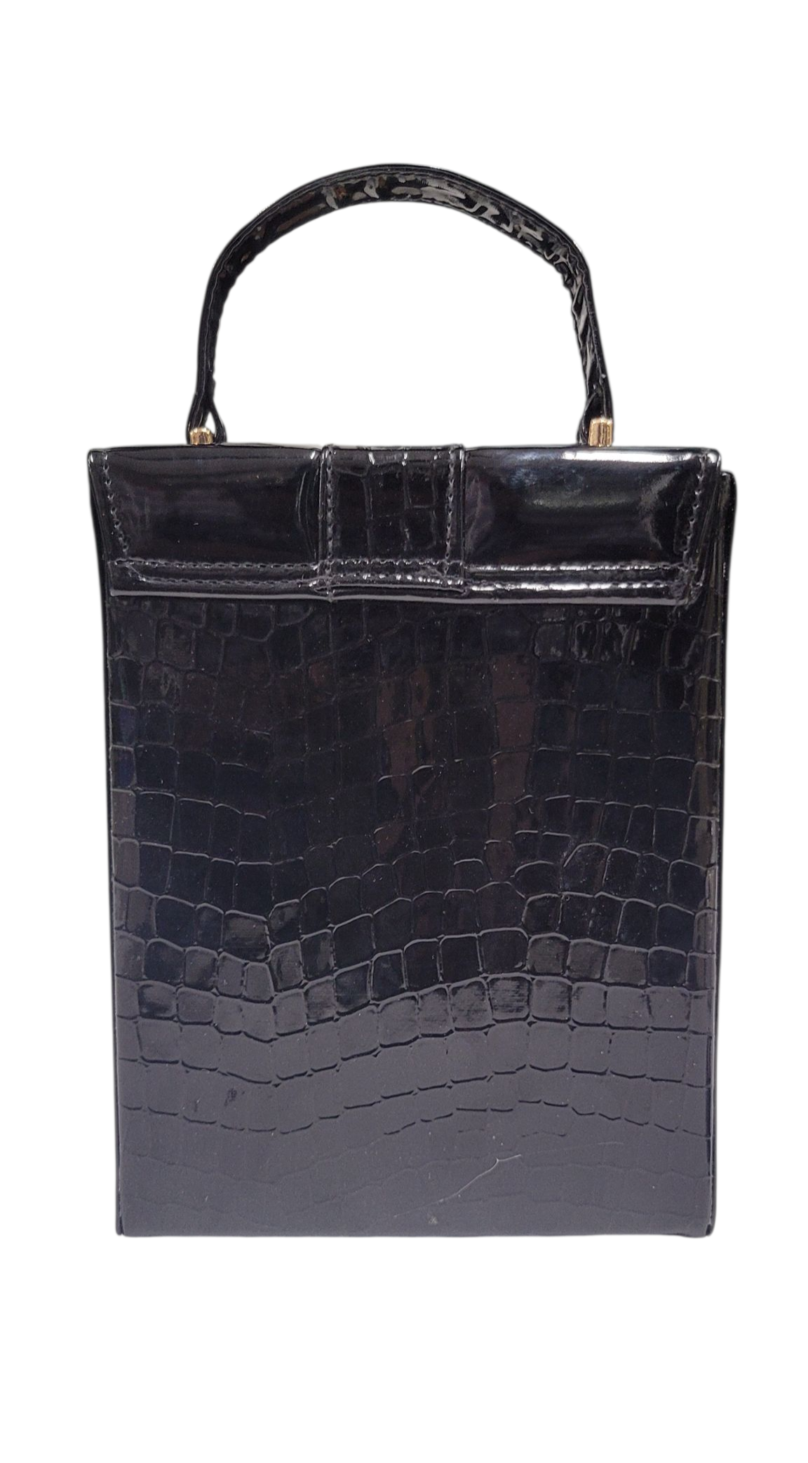 Cross Body Bag Black Crocodile