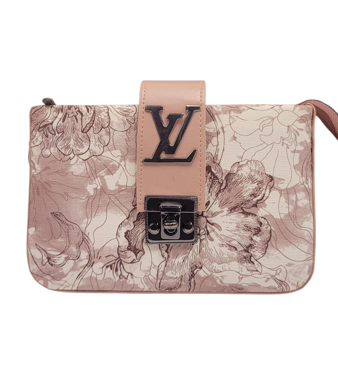 Cross Body Bag Pink Floral Print