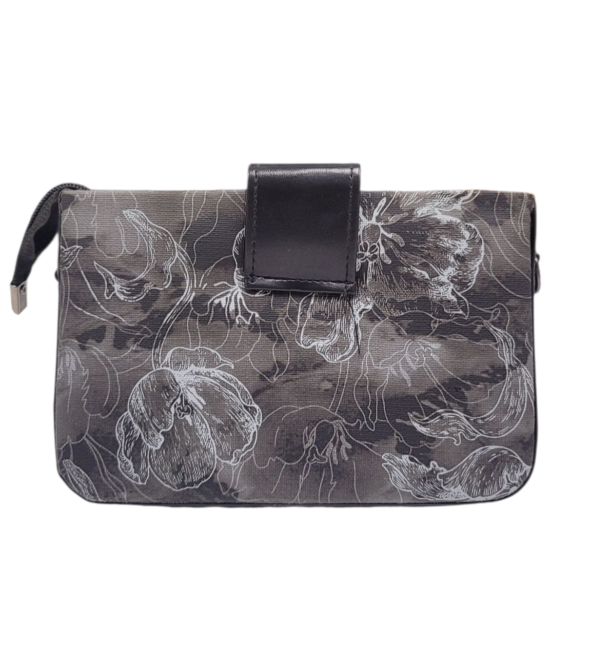 Cross Body Bag Black Floral Print