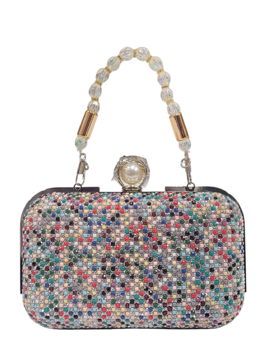 FANCY SILVER CLUTCH (LC-202)