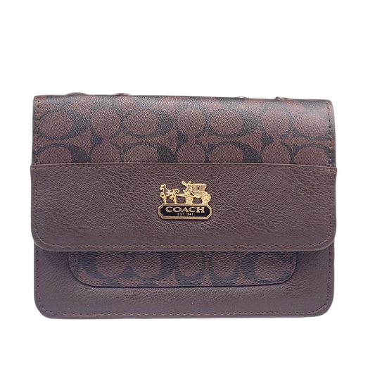 DARK BROWN COLOR COACH CROSS BODY BAG (LC-101)