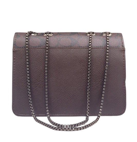 DARK BROWN COLOR COACH CROSS BODY BAG (LC-101)