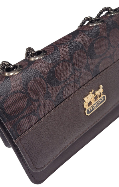 DARK BROWN COLOR COACH CROSS BODY BAG (LC-101)