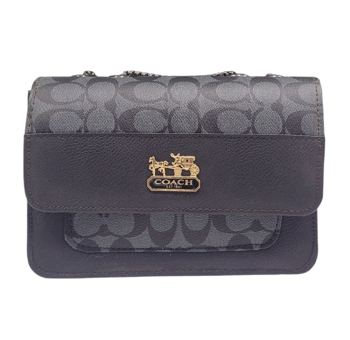 BLACK COLOR COACH CROSS BODY BAG (LC-101)