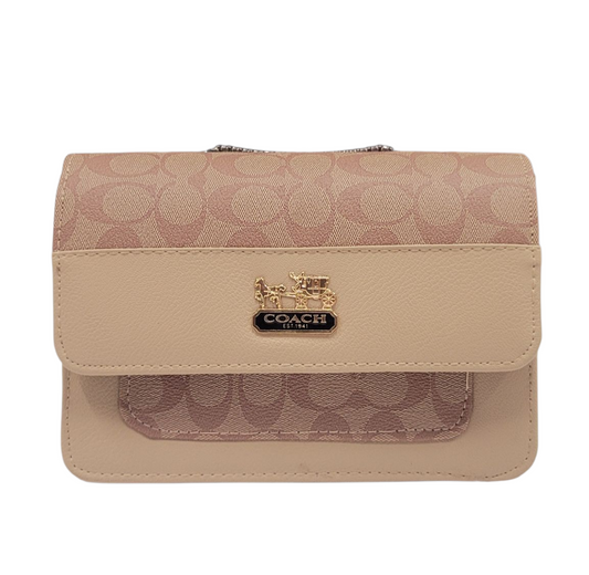 SKIN COLOR COACH CROSS BODY BAG (LC-101)