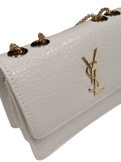 YSL WHITE CROSS BODY BAG (LC-102)