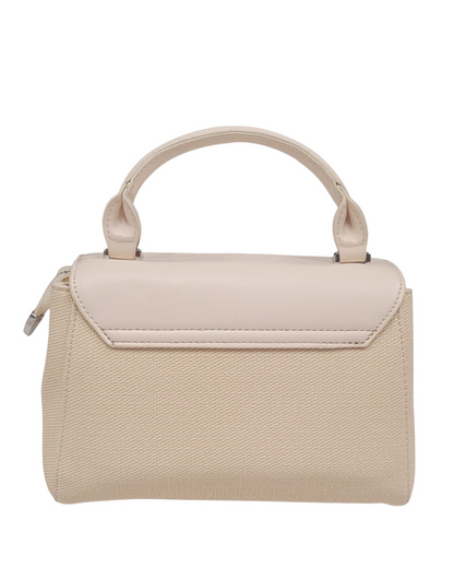 Cross Body Bag Beige Color Jute+ Leather
