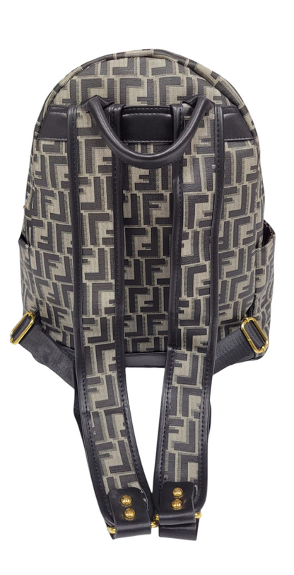 Backpack FENDI Print Black/Grey