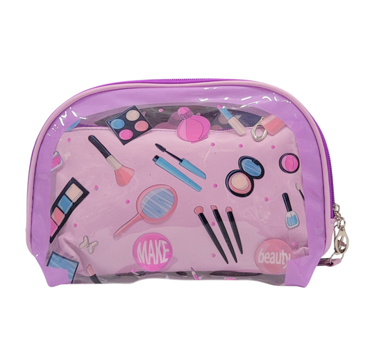 Make Up Pouch Purple Printed