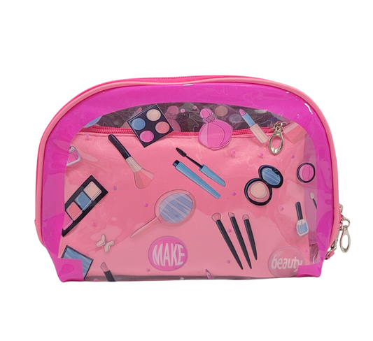 Make Up Pouch Sharp Pink Printed